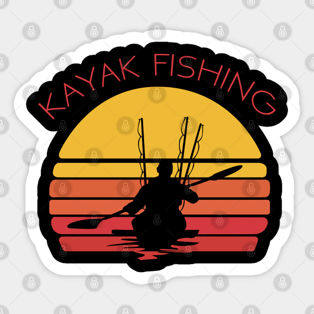 Kayak Fishing Fishing Sticker TeePublic